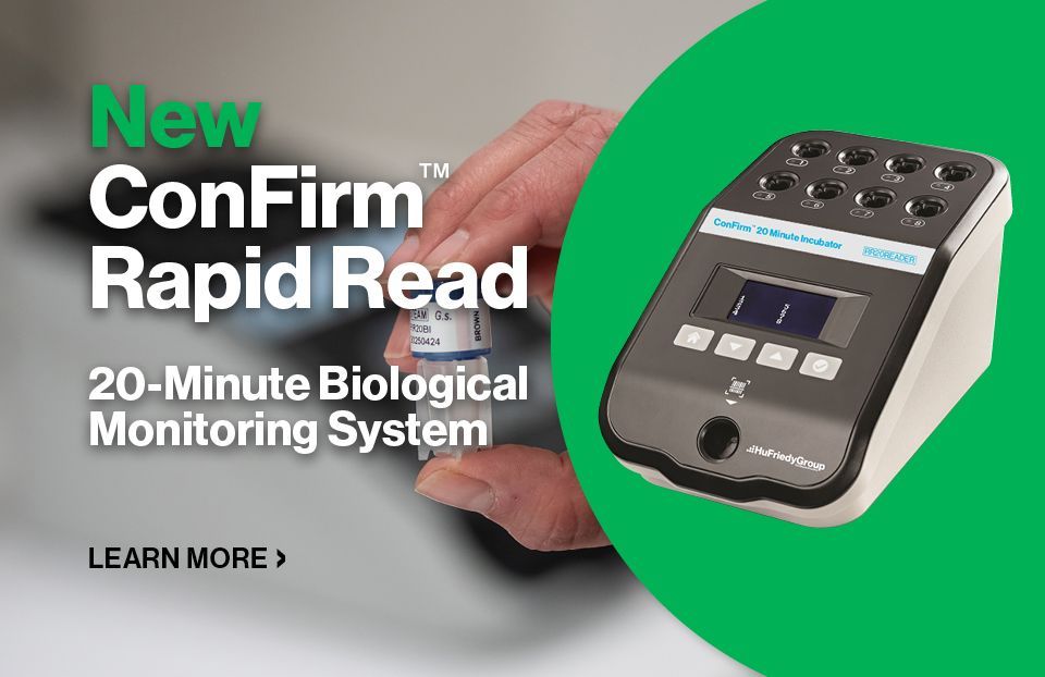 ConFirm™ Rapid Read 20-Minute Biological Monitoring System, Functioning sterilizers are a crucial part of daily practices to ensure patient health.  With safety and compliance top of mind, the added efficiency of the ConFirm™ Rapid Read 20 Minute Biological Monitoring System allows your team to address any sterilizer issues immediately to keep your patients safe. 